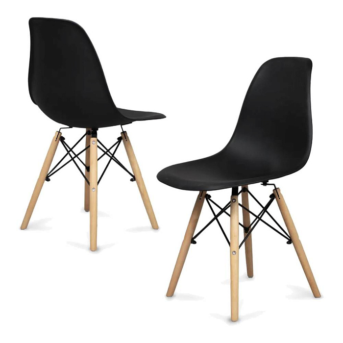 Комплект стульев RIDBERG DSW EAMES 2 шт. (Black) купить в интернет-магазине icover