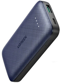 Внешний аккумулятор Ugreen PB163 (10400) 20000mAh с кабелем Lightning (Blue) купить в интернет-магазине icover