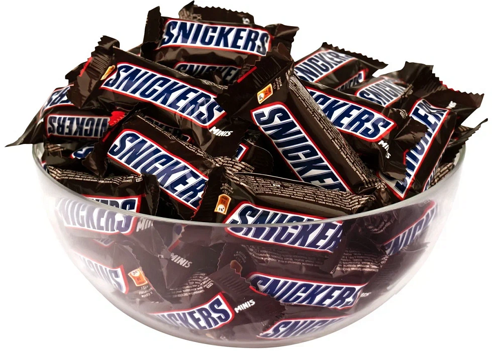 Шоколадные конфеты Snickers Minis, орехи, карамель (500г) купить в интернет-магазине icover