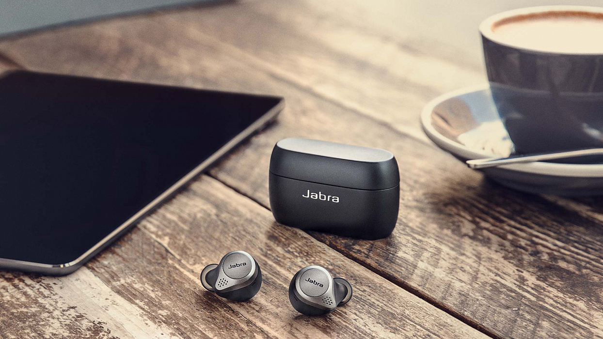 Беспроводные наушники Jabra Elite 75t (Titanium Black) купить в интернет-магазине icover