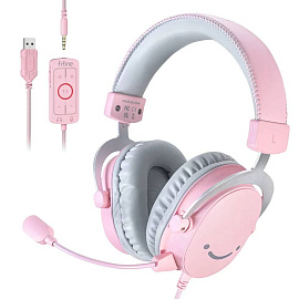 Игровые наушники Fifine H9 Gaming Headsets (Pink) купить в интернет-магазине icover