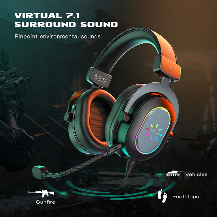 Игровые наушники Fifine H6 Gaming Headsets (Graphite) купить в интернет-магазине icover