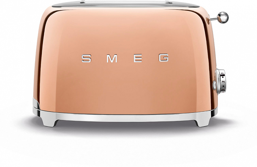 Тостер Smeg (TSF01RGEU) на 2 ломтика (Rose Gold) купить в интернет-магазине icover