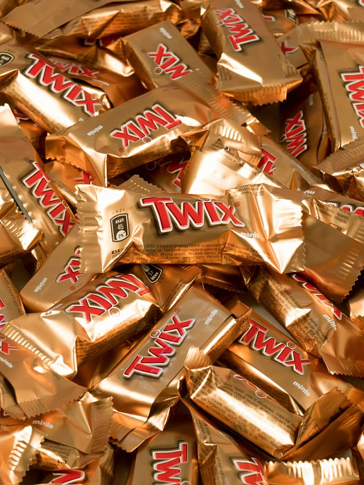 Шоколадные конфеты Twix Minis, карамель, печенье, 2.7 кг купить в интернет-магазине icover