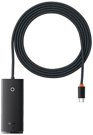 Хаб Baseus Lite (WKQX030501) 4-Port Type-C HUB Adapter 2m (Black) купить в интернет-магазине icover