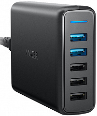 Сетевое зарядное устройство Anker PowerPort 5 A2054L11 (Black) купить в интернет-магазине icover