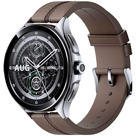 Смарт-часы Xiaomi Watch 2 Pro Bluetooth Silver Case Brown Leather Strap (Silver/Brown) купить в интернет-магазине icover