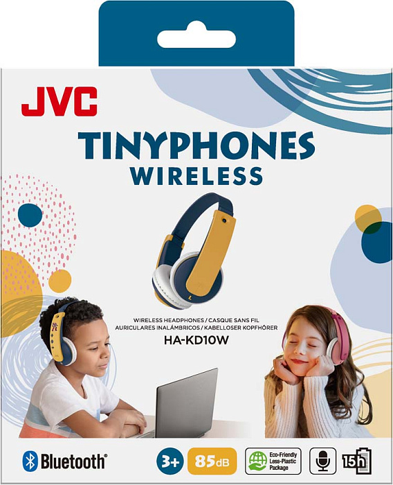 Детские беспроводные наушники JVC HA-KD10W (Blue/Yellow) купить в интернет-магазине icover