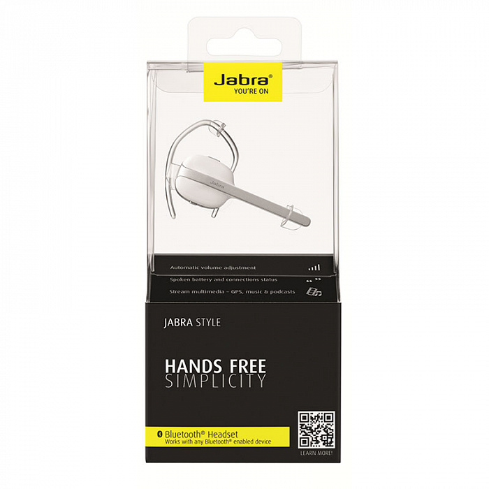 Bluetooth-гарнитура Jabra Style 100-99600000-60 (White) купить в интернет-магазине icover