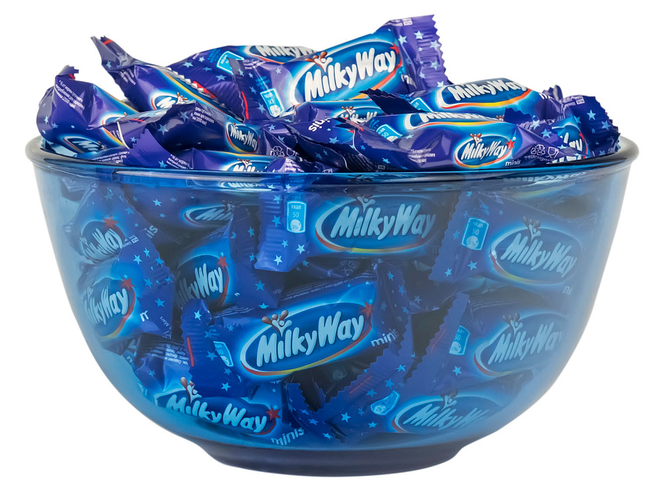 Шоколадные конфеты Milky Way Minis, молоко, нуга (500г) купить в интернет-магазине icover