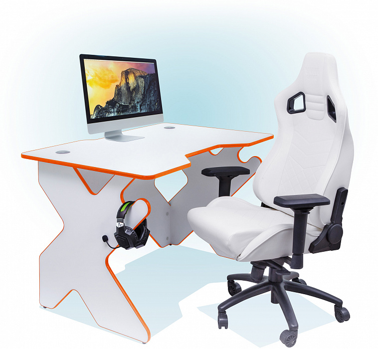 Игровой стол VMMGAME Space Light (White/Orange) купить в интернет-магазине icover