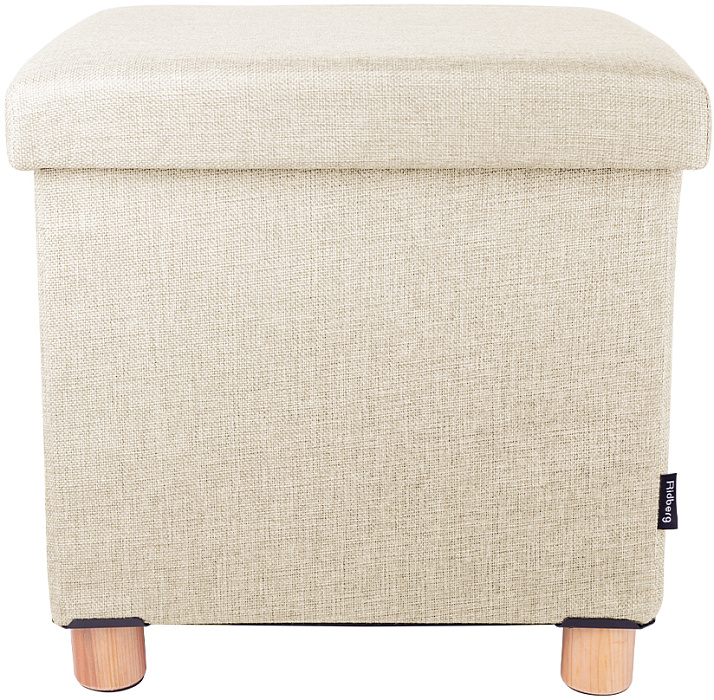 Пуф складной с ящиком Ridberg BOX Wool (Beige) купить в интернет-магазине icover