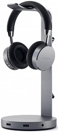 Подставка-хаб Satechi Aluminum USB Headphone Stand ST-UCHSHM (Space Gray) купить в интернет-магазине icover