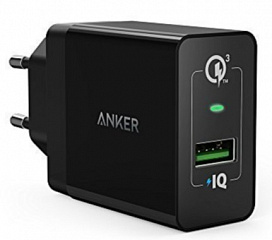 Сетевое зарядное устройство Anker PowerPort+ QC 3.0 A2013L11 (Black) купить в интернет-магазине icover