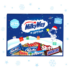 Сладкий подарок Milky Way и Друзья на Новый Год, набор конфет Milky Way, Snickers, Twix (211 г.) купить в интернет-магазине icover