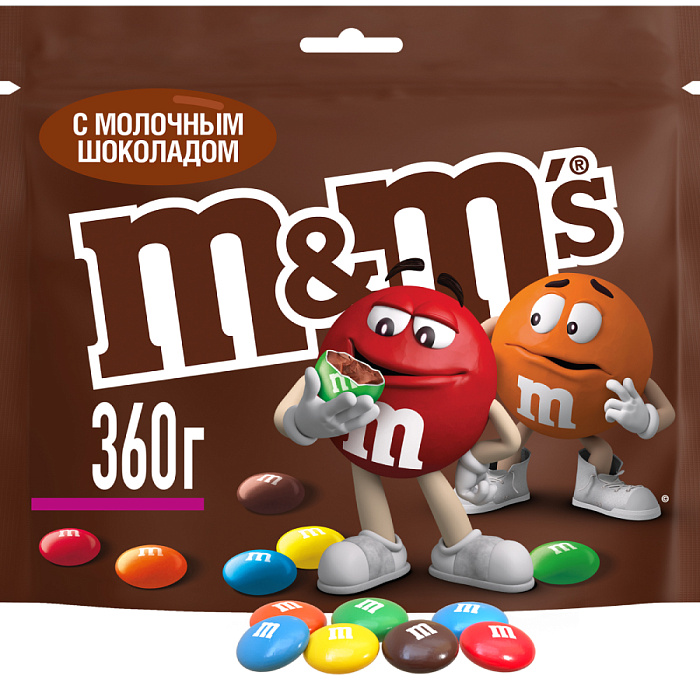 Драже M&M's с арахисом и молочным шоколадом, 360 г х 2 шт. + Драже M&M's c молочным шоколадом, 360 г х 2 шт. купить в интернет-магазине icover