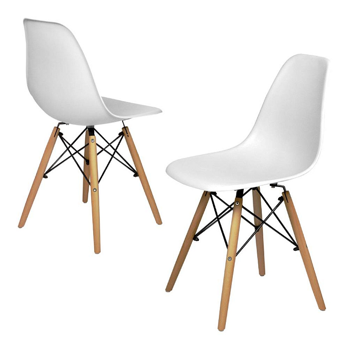 Комплект стульев RIDBERG DSW EAMES 2 шт. (White) купить в интернет-магазине icover