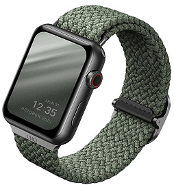 Ремешок Uniq Aspen Strap Braided для Apple Watch 41/40/38 mm (Green) купить в интернет-магазине icover