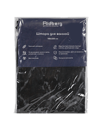 Штора для ванной комнаты Ridberg Marble 180 x 200 см (Black) купить в интернет-магазине icover