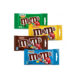 Ассорти DrageeMix M&M's Арахис (8х45г), Соленый Арахис (8х45г), Шоколад (8х45г), Криспи (8х36г) купить в интернет-магазине icover