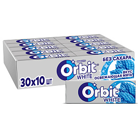 Жевательная резинка Orbit White Освежающая Мята, без сахара (30х13.6г) купить в интернет-магазине icover