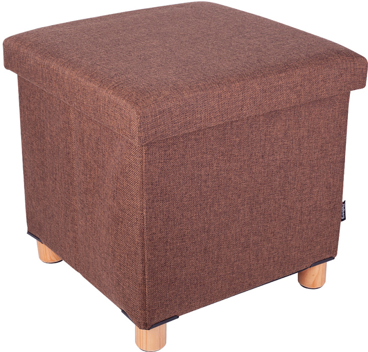 Пуф складной с ящиком Ridberg BOX Wool (Brown) купить в интернет-магазине icover