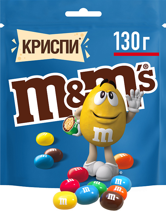 Драже M&M's Криспи с хрустящим центром, 130г х 18 шт. купить в интернет-магазине icover