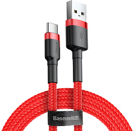 Кабель Baseus Cafule Series USB/USB-C 1m CATKLF-B09 (Red/Red) купить в интернет-магазине icover