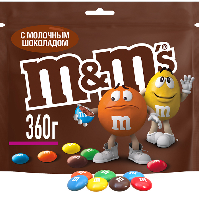 Драже M&M's с арахисом и молочным шоколадом, 360 г х 2 шт. + Драже M&M's c молочным шоколадом, 360 г х 2 шт. купить в интернет-магазине icover