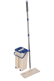 Швабра и ведро с отжимом Ridberg Hand-Free Scrape Mop Small (Blue) купить в интернет-магазине icover