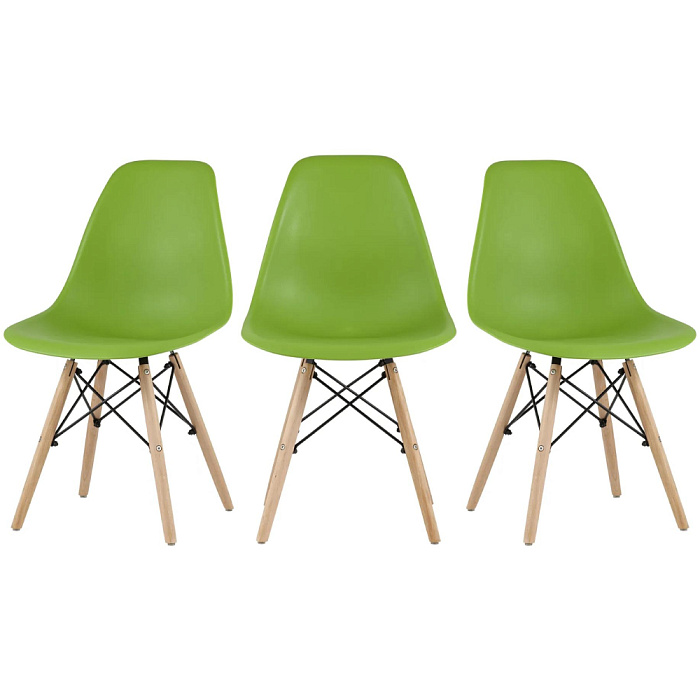 Комплект стульев RIDBERG DSW EAMES 3 шт. (Green) купить в интернет-магазине icover