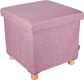 Пуф складной с ящиком Ridberg BOX Wool (Pink) купить в интернет-магазине icover