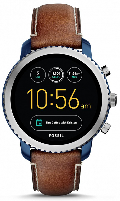 Fossil Q Gen 3 Explorist Blue Brown iCover