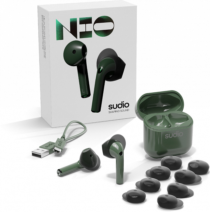 Беспроводные наушники Sudio Nio (Green) купить в интернет-магазине icover