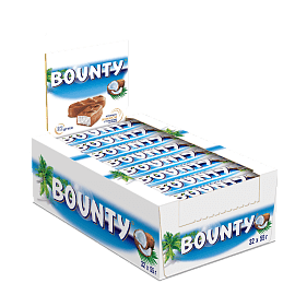 Шоколадные батончики Bounty, кокос, шоколад (32х55г)  купить в интернет-магазине icover