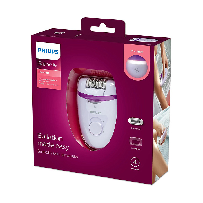 Эпилятор Philips Satinelle Essential BRE275/00 (Violet) купить в интернет-магазине icover