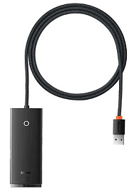 Хаб Baseus Lite (WKQX030101) 4-Port USB-A HUB Adapter 1m (Black) купить в интернет-магазине icover