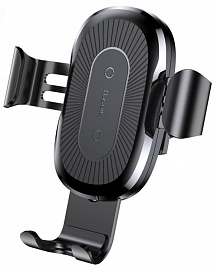 Беспроводное зарядное устройство-автодержатель Baseus Wireless Charger Gravity Car Mount (Black) купить в интернет-магазине icover