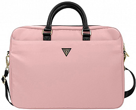 Сумка Guess Nylon with Triangle metal logo (GUCB15NTMLLP) для ноутбука 15" (Pink) купить в интернет-магазине icover