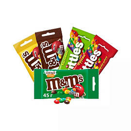 Ассорти DrageeMix драже M&M's (3х45г) + Драже Skittles (2х38г) купить в интернет-магазине icover