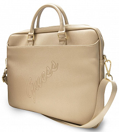 Сумка Guess Saffiano Script Logo (GUCB15PUSASLG) для ноутбука 15'' (Gold) купить в интернет-магазине icover