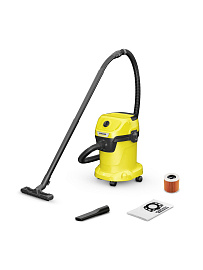 Хозяйственный пылесос Karcher WD 3 V-17/4/20 (Yellow) купить в интернет-магазине icover