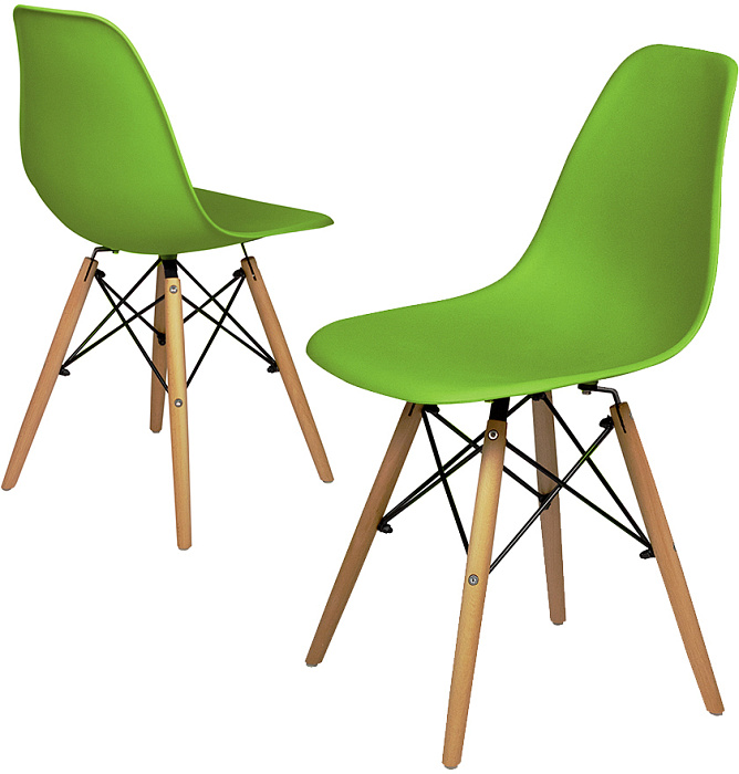 Комплект стульев RIDBERG DSW EAMES 2 шт. (Green) купить в интернет-магазине icover