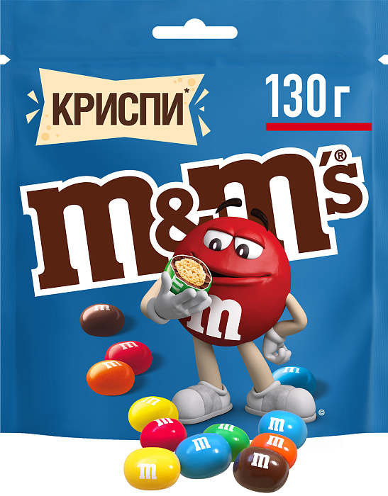 Драже M&M's Криспи с хрустящим центром, 130г х 18 шт. купить в интернет-магазине icover