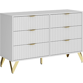 Комод Ridberg LUGANO 6Я (White/Gold) купить в интернет-магазине icover