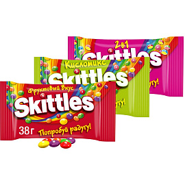 Ассорти DrageeMix драже Skittles Фрукты (4х38г), Кисломикс (4х38г), 2-в-1 (4х38г) купить в интернет-магазине icover