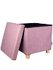 Пуф складной с ящиком Ridberg BOX Wool (Pink) купить в интернет-магазине icover