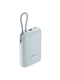 Внешний аккумулятор Xiaomi Power Bank BHR9073GL (Integrated Cable) 10000 mAh (Ice Blue)  купить в интернет-магазине icover