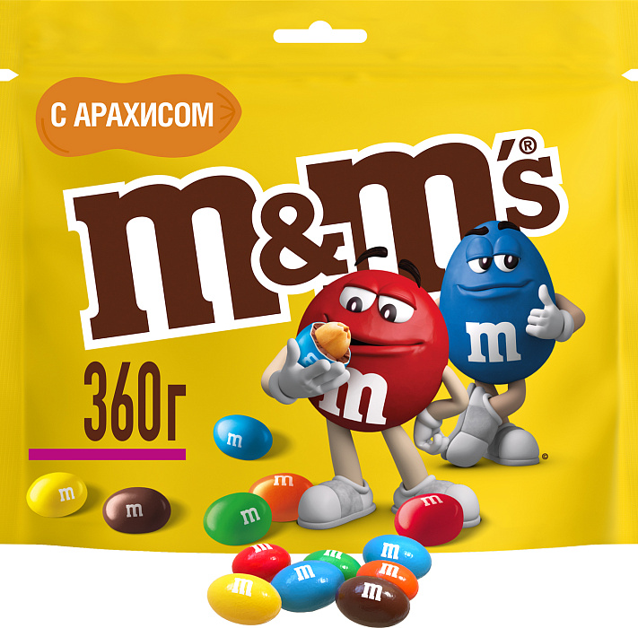 Драже M&M's с арахисом и молочным шоколадом, 360 г х 3 шт. купить в интернет-магазине icover