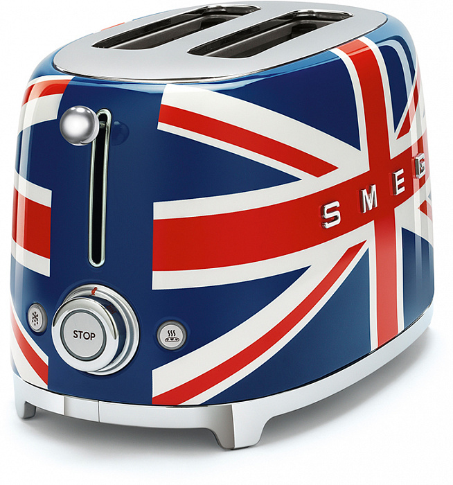 Тостер Smeg (TSF01UJEU) на 2 ломтика (British Flag) купить в интернет-магазине icover